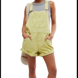 Free People Ziggy Shortalls Lime